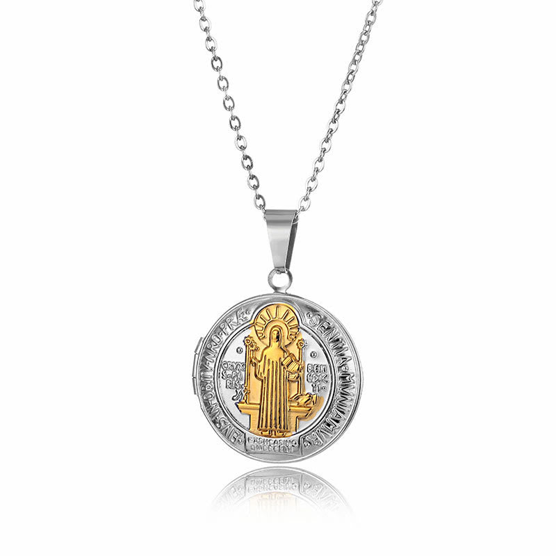 Christ Classic St. Benedict Pendant Titanium Necklace