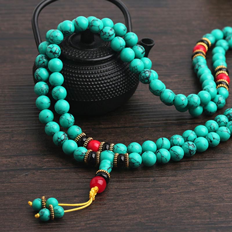 Faith Nova Tibetan Turquoise Healing Mala Bracelet