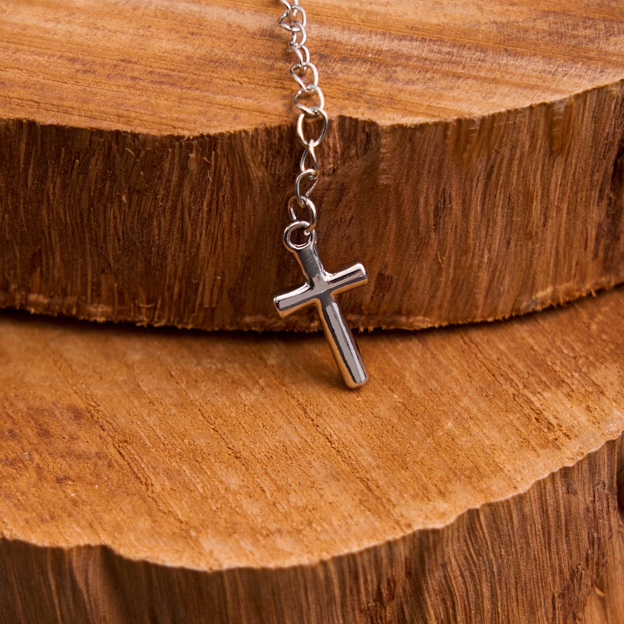 Virgin Mary Medal & Cross Adjustable Simple Casual Bracelet