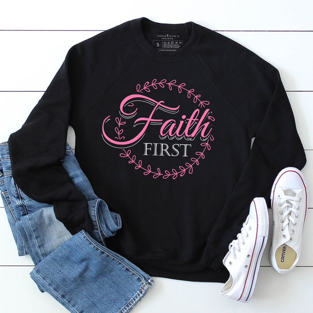 Faith First Premium Fleece Sweatshirt