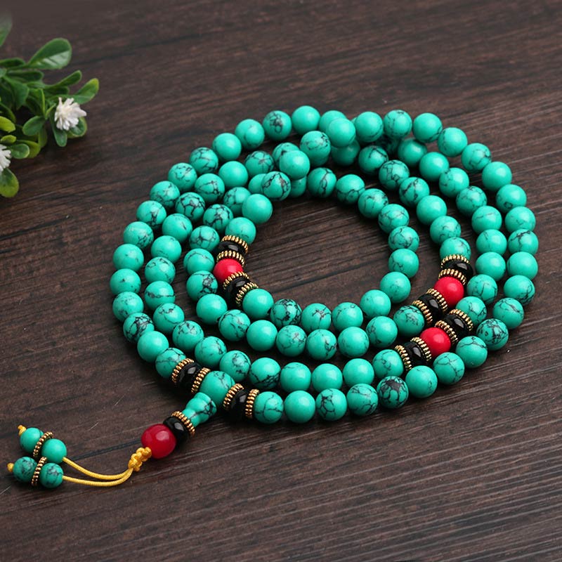Faith Nova Tibetan Turquoise Healing Mala Bracelet