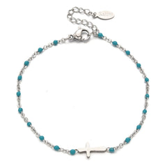 Delicate Minimalist Cross Bracelet