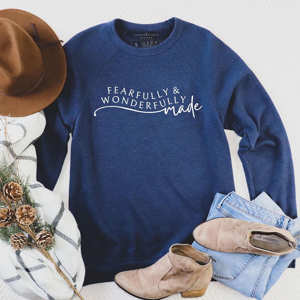 Fearfully And Wonderfully Made Premium Fleece Sweatshirt