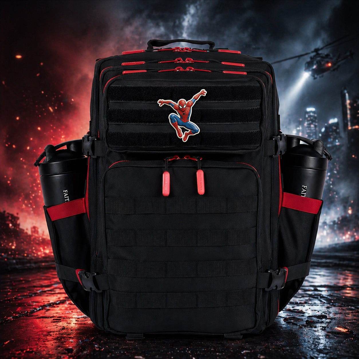 Hero Patch EDC Performance Backpack 35L / 45L - Black Red
