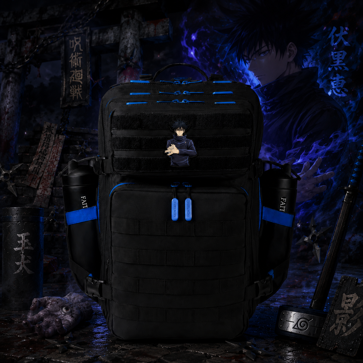 JJK Patch EDC Performance Backpack 35L / 45L - Black Blue