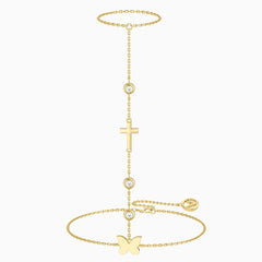 Anastasia Butterfly Cross Hand Chain