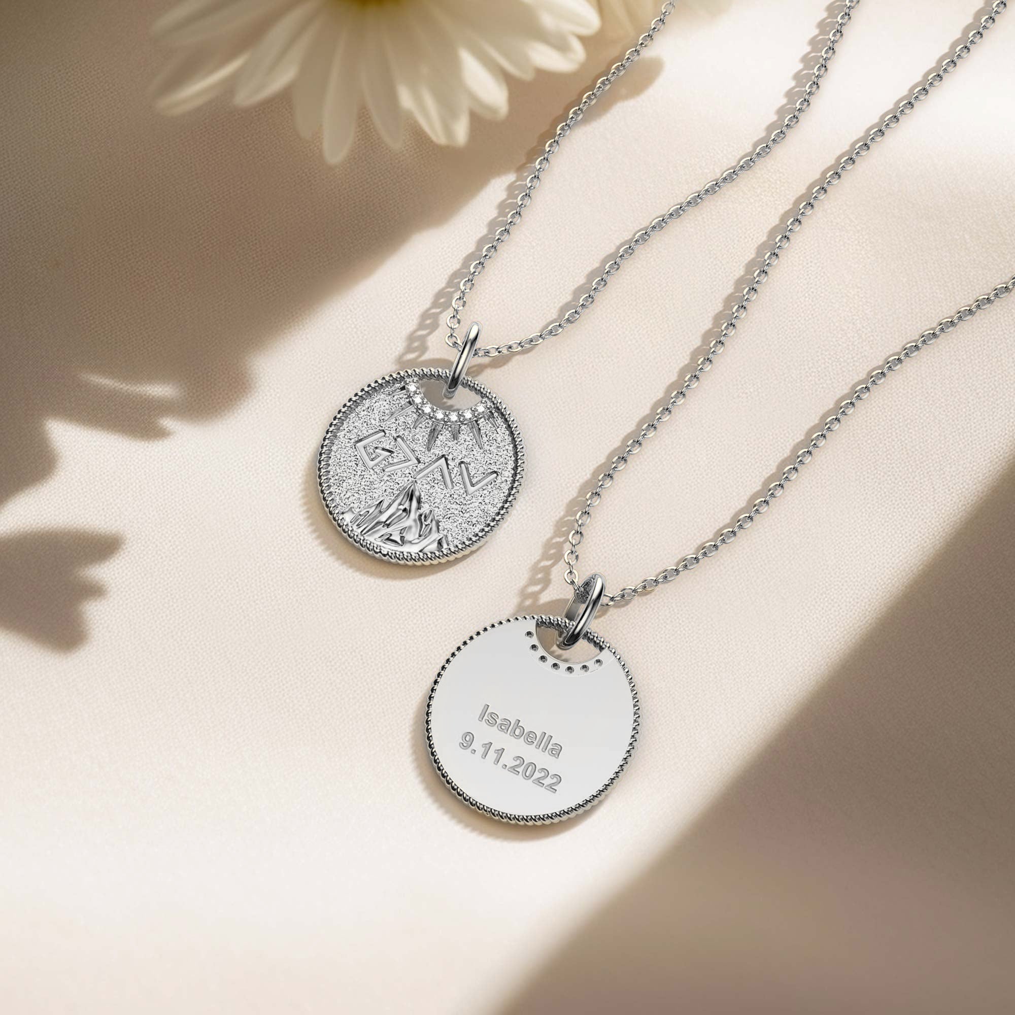 Personalized Highs And Lows Gold Coin Necklace