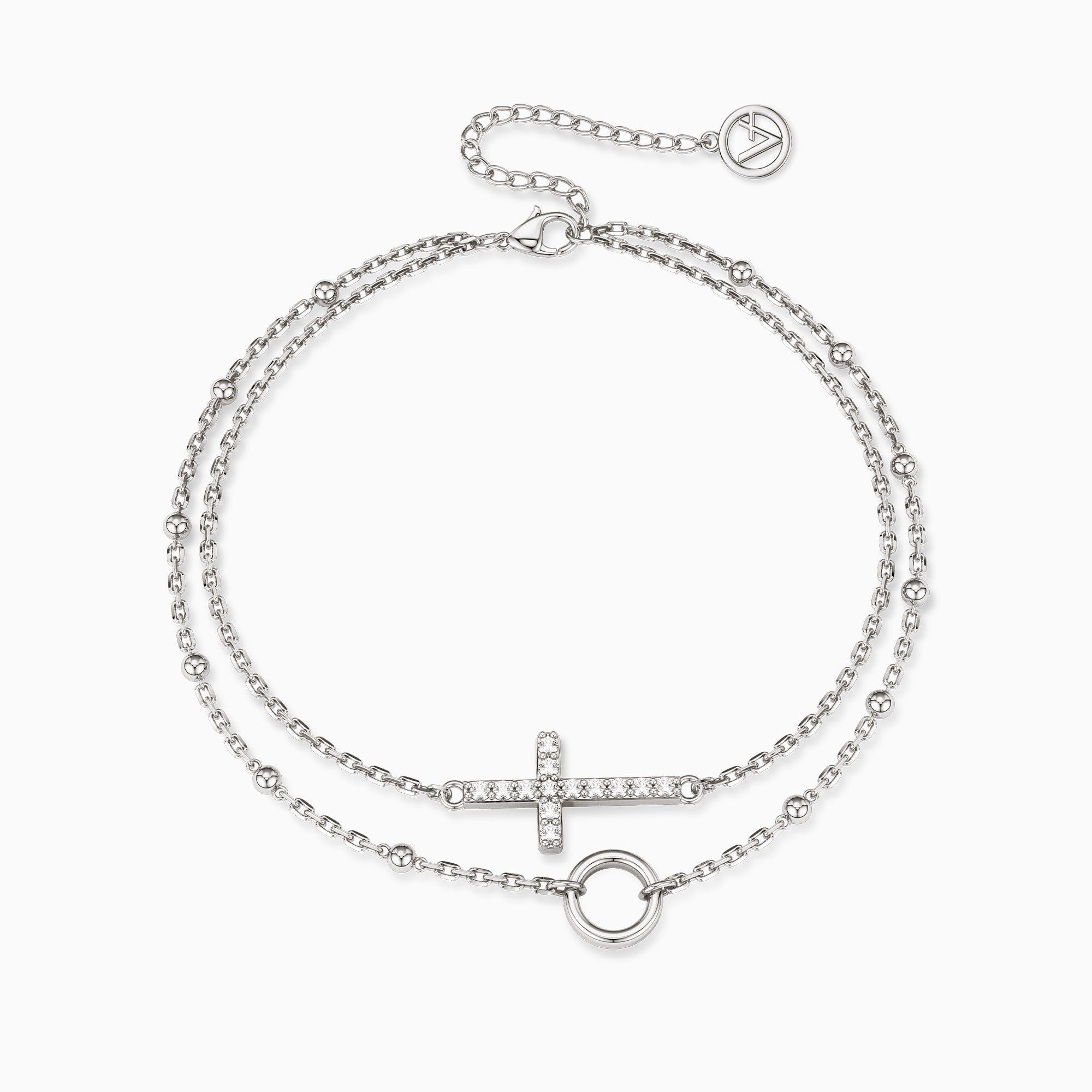 Layered Cross Bracelet