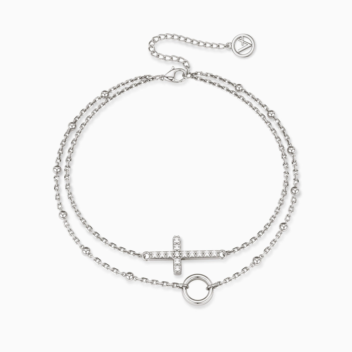 Layered Cross Bracelet