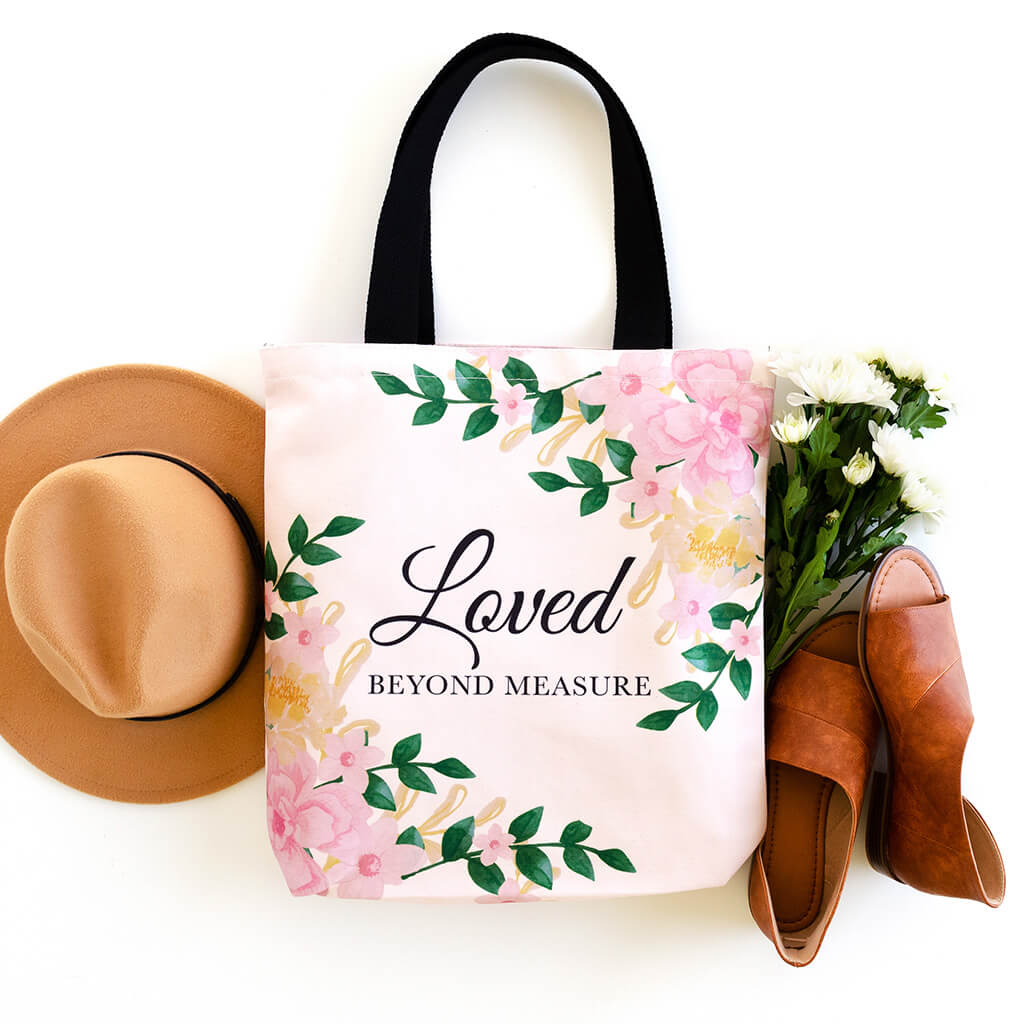 Loved Beyond Measure Canvas Tote Bag