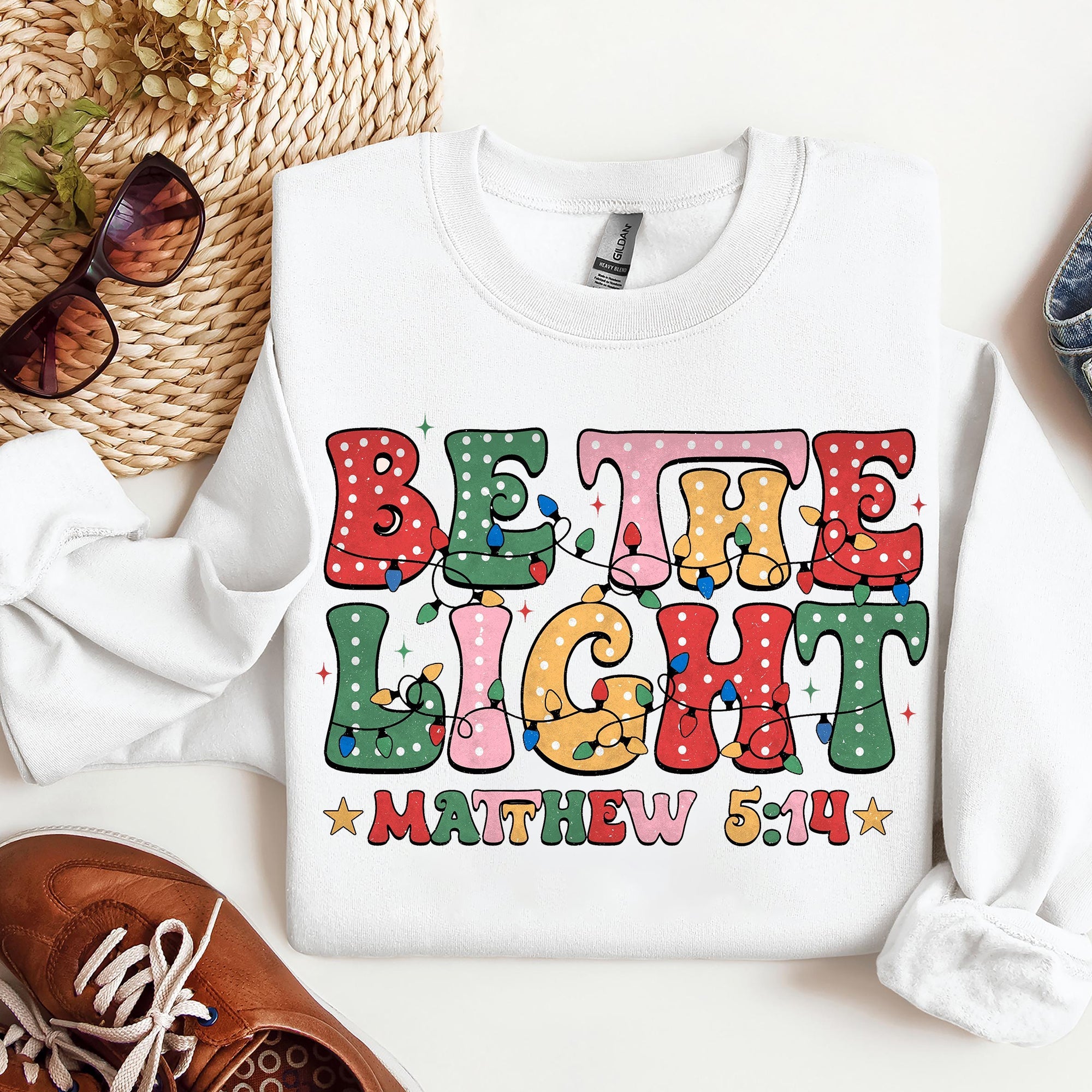 Be The Light Matthew Christmas Sweatshirt