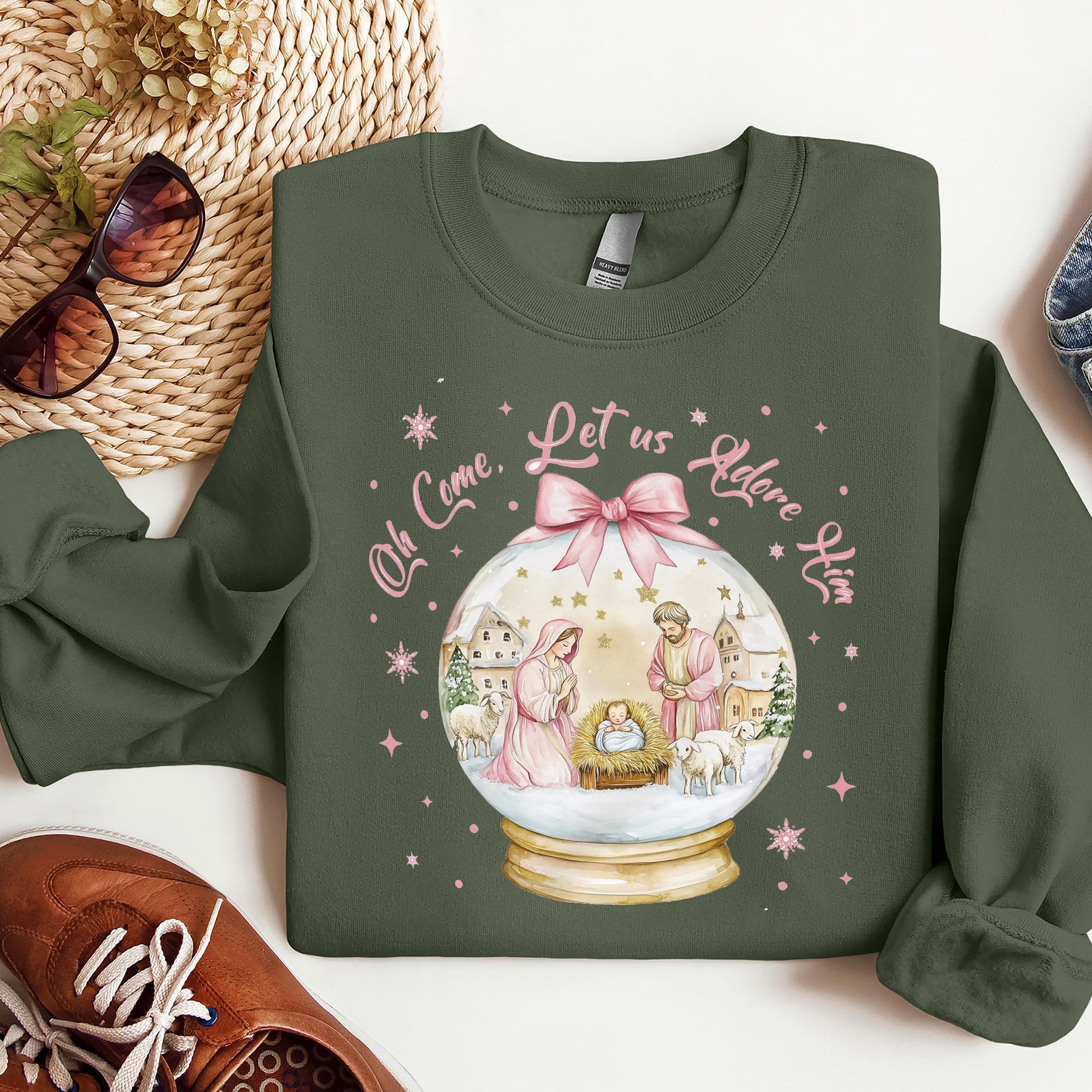 Oh Come Let Us Adore Him Sweatshirt