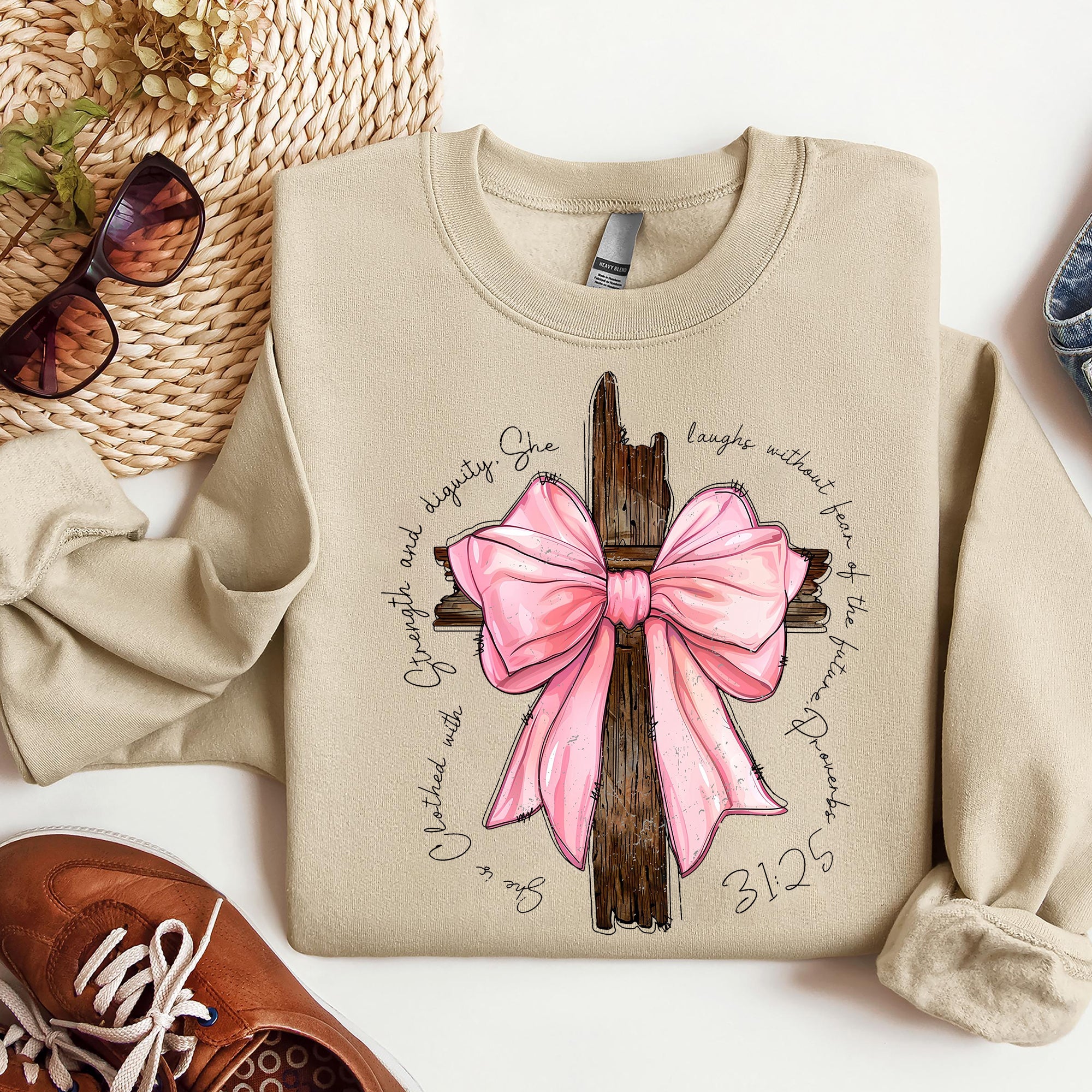 Jesus Coquette Bow Sweatshirt