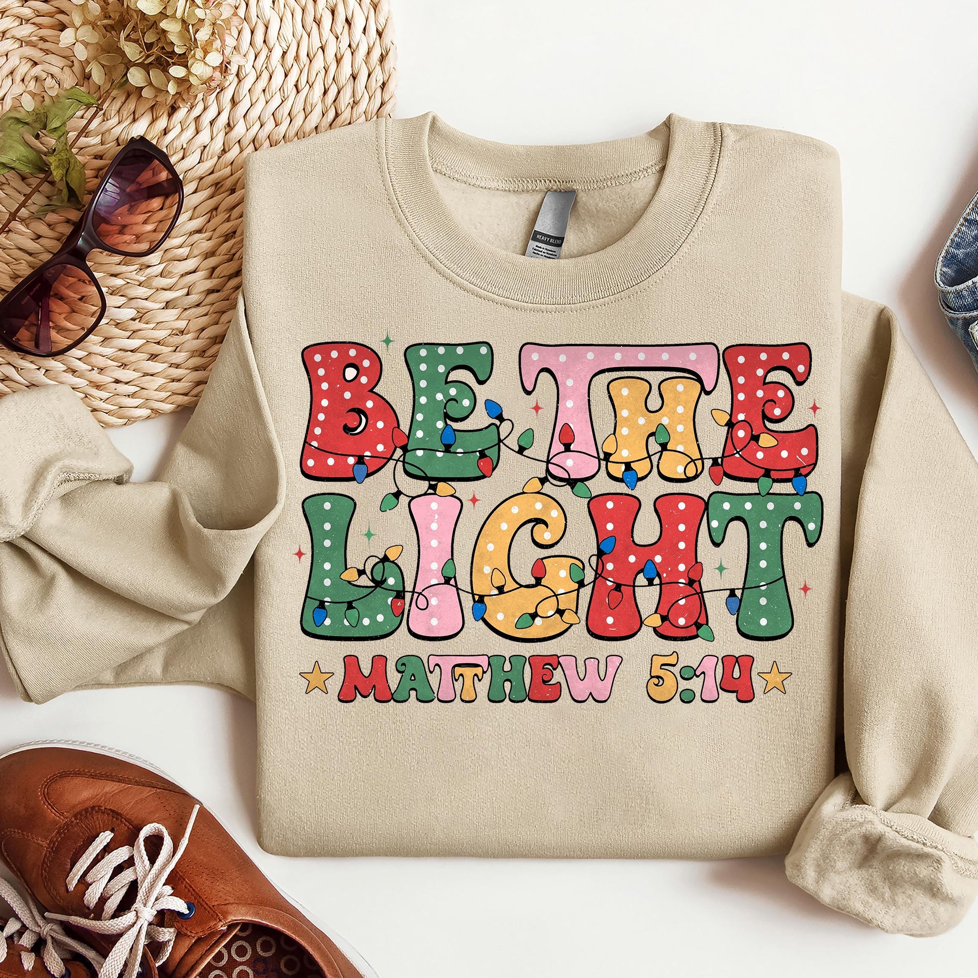 Be The Light Matthew Christmas Sweatshirt