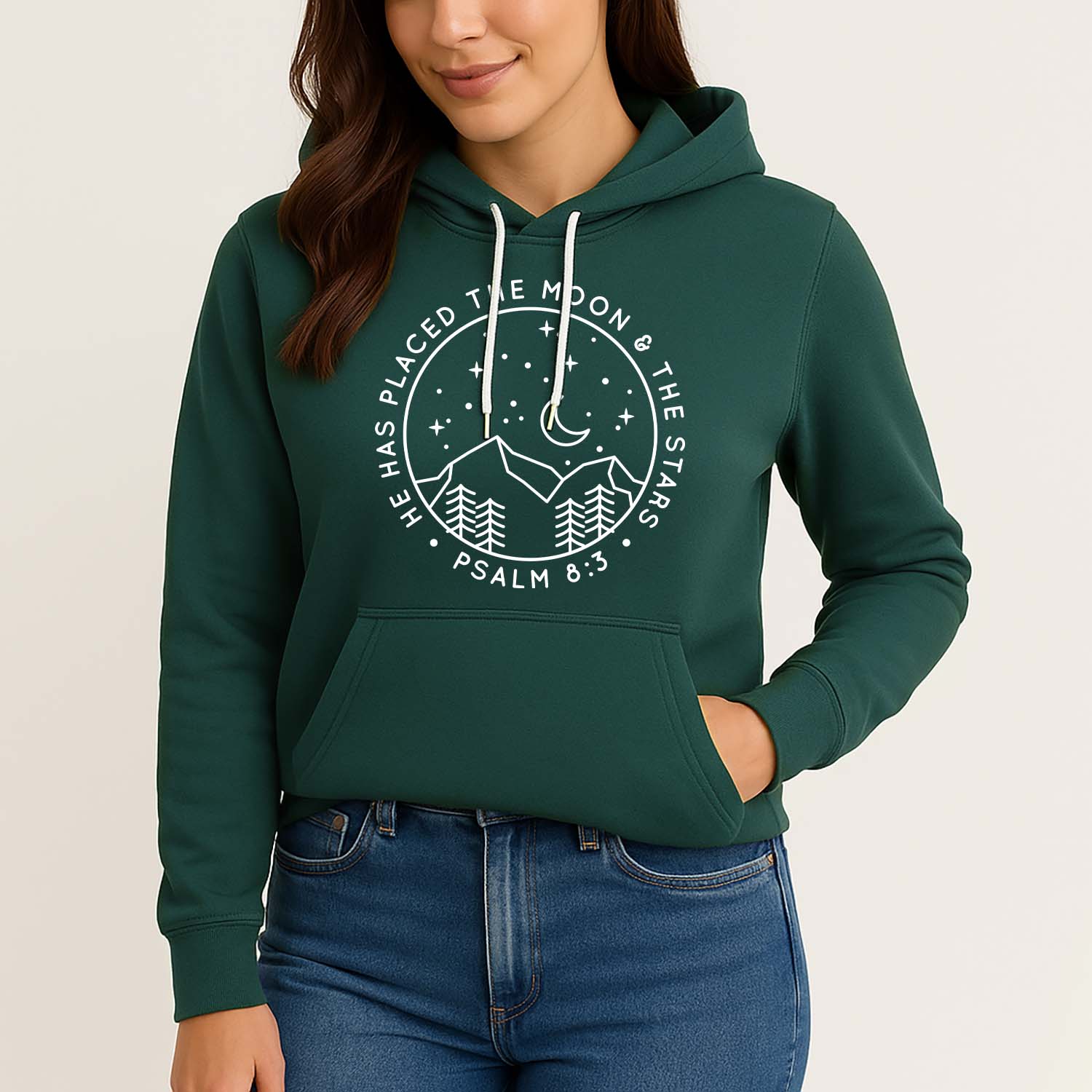 Moon And Stars Premium Fleece Hoodie