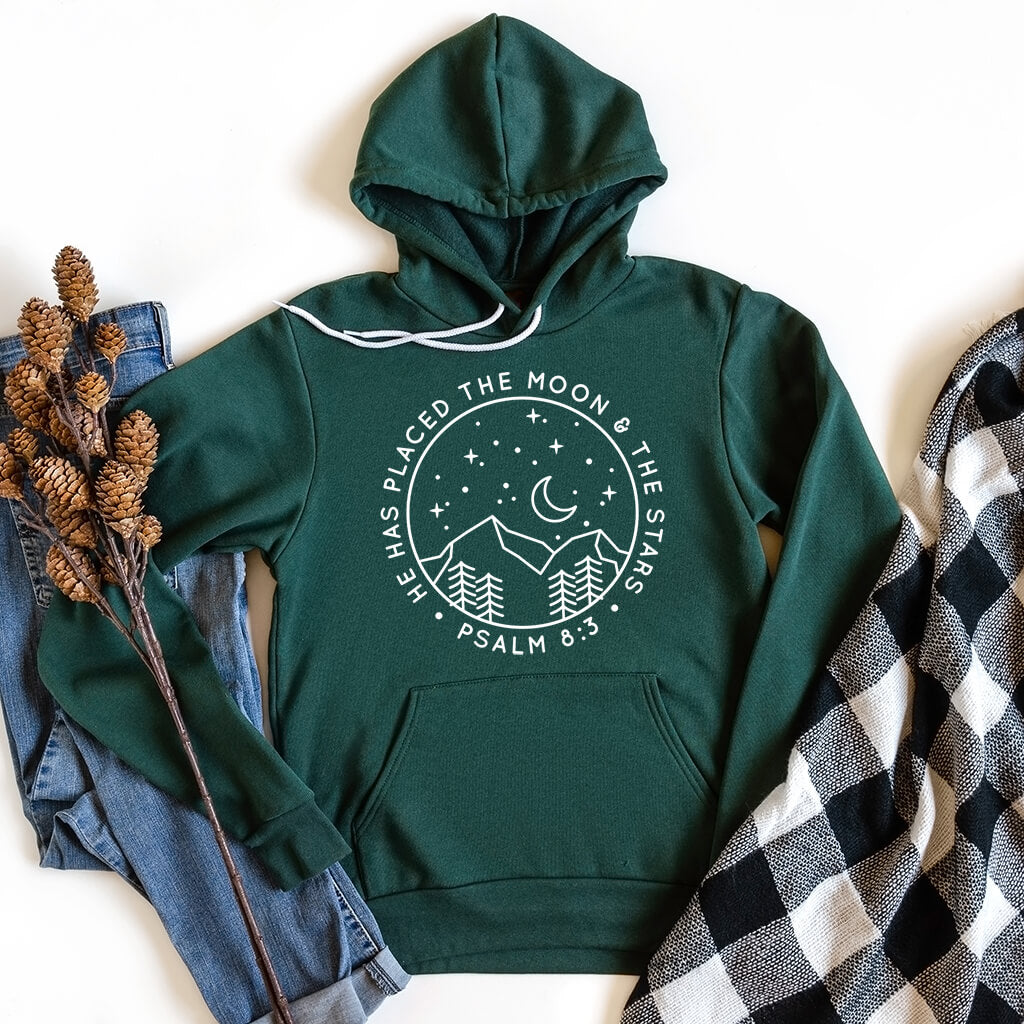 Moon And Stars Premium Fleece Hoodie