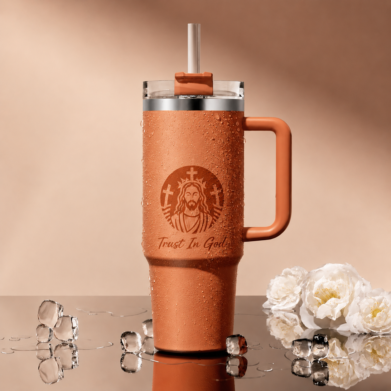 Trust In God Stainless Steel Tumbler – 30 / 40 oz Vacuum Insulated Cup, Keeps Drinks Hot & Cold 8–12 Hours
