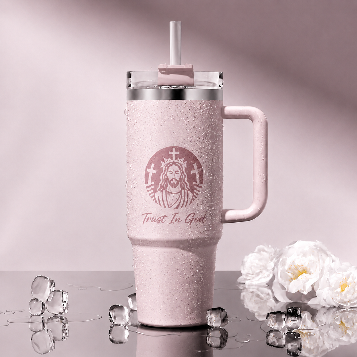 Trust In God Stainless Steel Tumbler – 30 / 40 oz Vacuum Insulated Cup, Keeps Drinks Hot & Cold 8–12 Hours