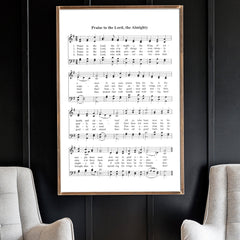 Praise to the Lord, the Almighty Hymn | Framed Wooden Art