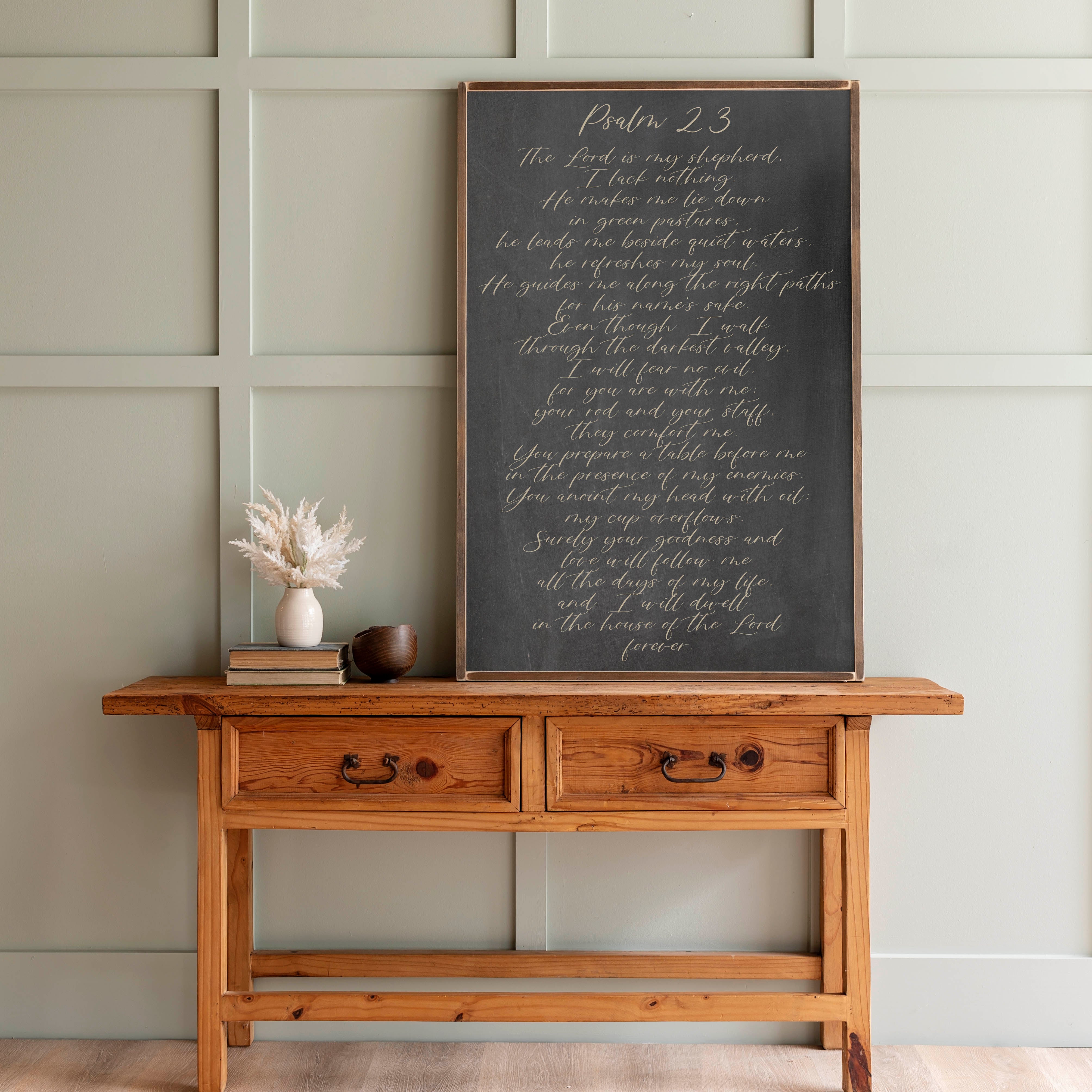 Psalm 23 | Framed Wooden Art