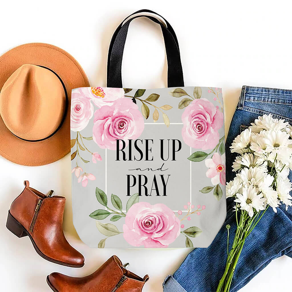 Rise Up And Pray Canvas Tote Bag