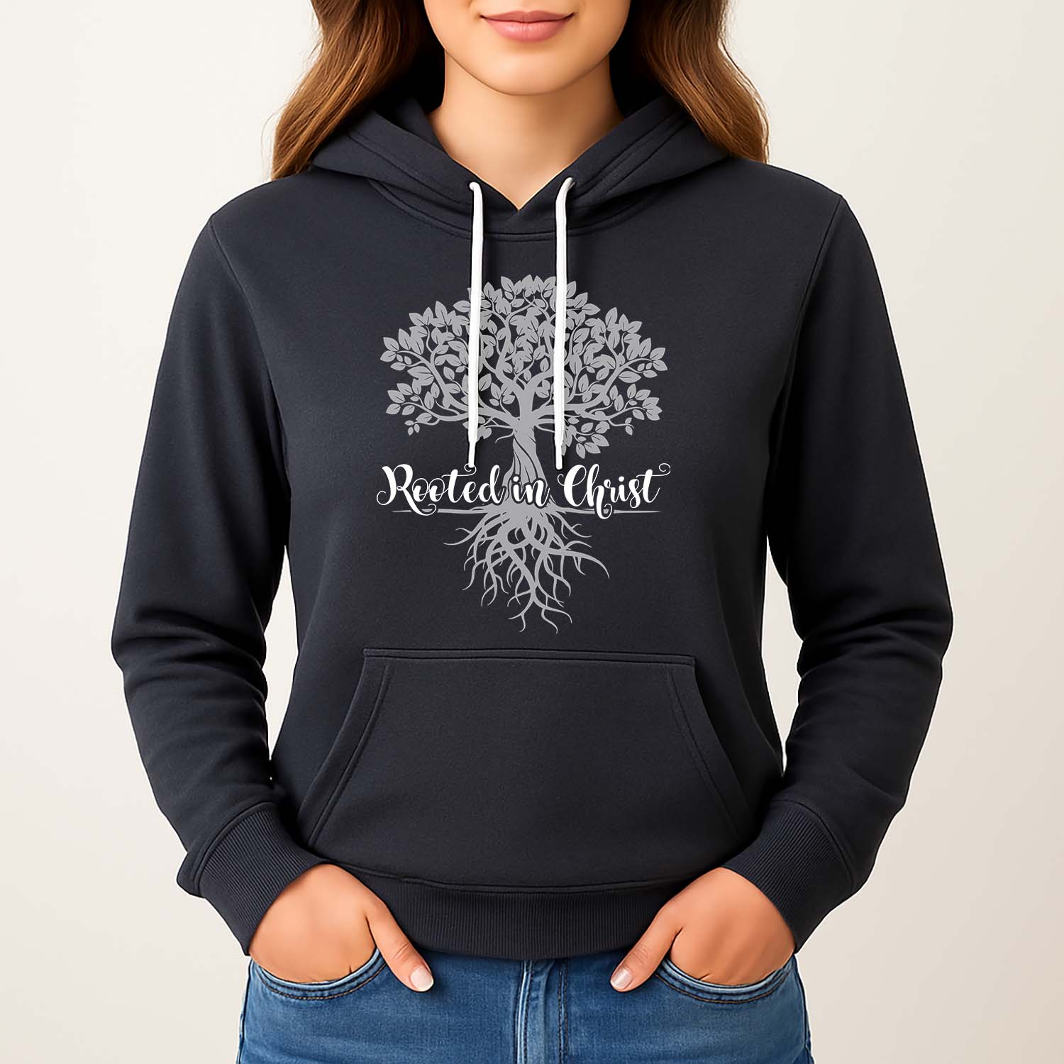 Rooted In Christ Premium Fleece Hoodie