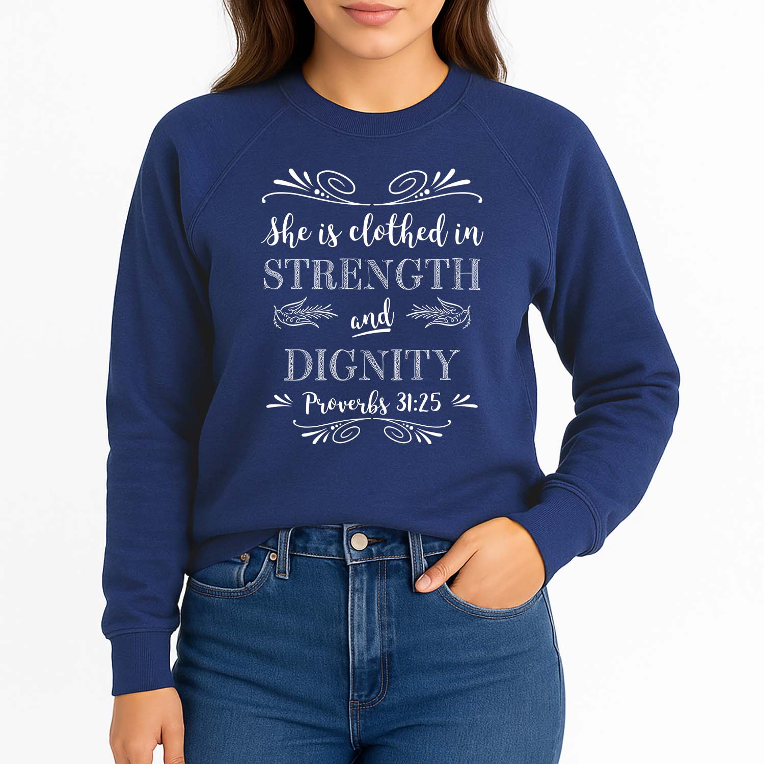 She Is Clothed Premium Fleece Sweatshirt