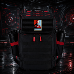 I love you three thousand Protector Hero Patch EDC Performance Backpack 35L / 45L - Black Red