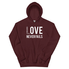 Love Never Fails Christian Hoodie