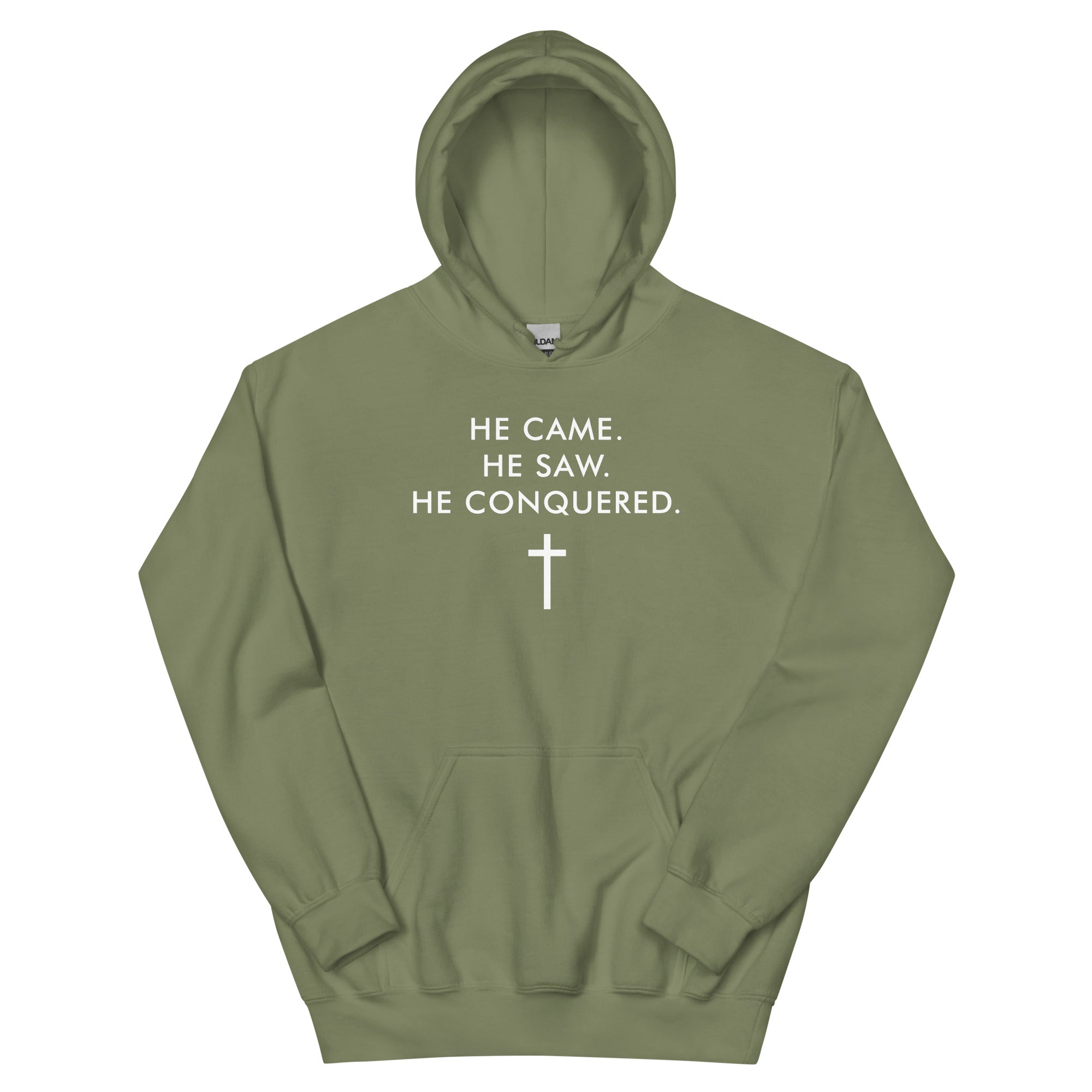 He Came He Saw He Conquered Christian Hoodie