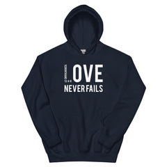Love Never Fails Christian Hoodie