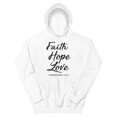 Faith Hope Love Christian Hoodie