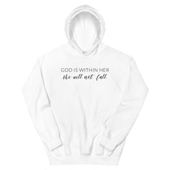 God Is Within Her She Will Not Fall Christian Hoodie