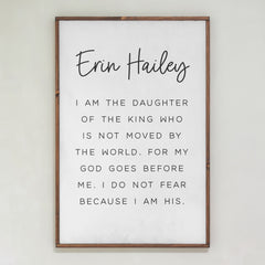 I Am the Daughter of a King Custom | Wood Sign