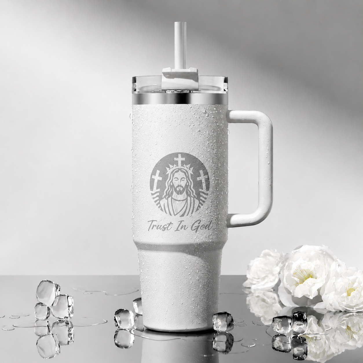 Trust In God Stainless Steel Tumbler – 30 / 40 oz Vacuum Insulated Cup, Keeps Drinks Hot & Cold 8–12 Hours