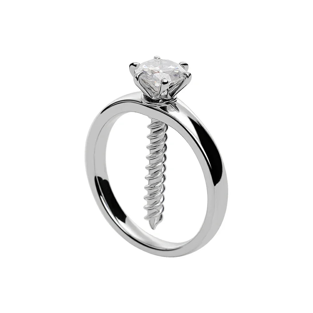 Nail & Silver Ring Pendant Necklace of Resilience: Love Through Adversity